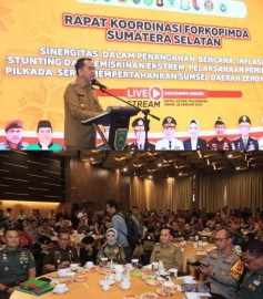 H. Trisko Defriyansa menghadiri Rapat Koordinasi (Rakor) Forkopimda Se-Sumsel