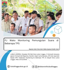 Pj Wako Monitoring Pemungutan Suara di Beberapa TPS
