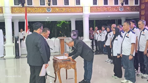 Alindra Pati Gantada Saksikan Pelantikan M. Zen Sukri sebagai Ketua KONI Muara Enim