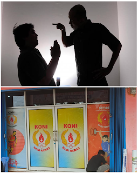 Memalukan ! KONI Musi Rawas Enggan Bayar Tagihan Stiker, di Tagih Malah Marah-Marah