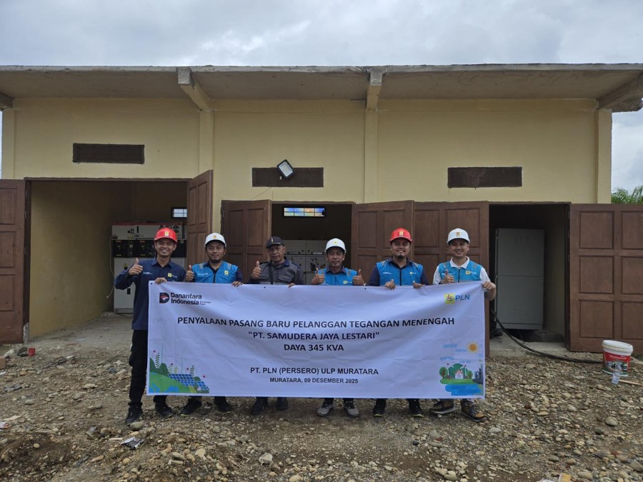 PLN UID S2JB UP3 LUBUK LINGGAU – ULP MURATARA WUJUDKAN LAYANAN “PLN UNTUK RAKYAT” MELALUI PENYALAAN PERDANA PELANGGAN TM PT. SAMUDERA JAYA LESTARI