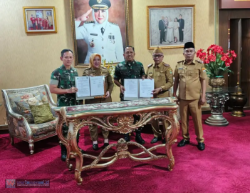 Pemerintah Kabupaten Musi Rawas Hibahkan 56 Ha Tanah Untuk Pembangunan Yon 947/Pangeran Amin di Desa Durian Remuk
