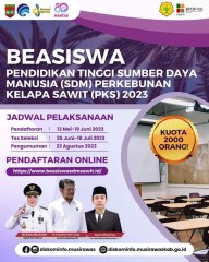 Raih Kesempatan Kuliah Gratis Dengan Beasiswa SDM Perkebunan Kelapa Sawit Tahun 2023