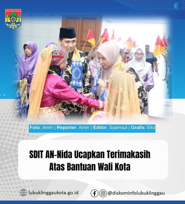 SDIT AN-Nida Ucapkan Terimakasih Atas Bantuan Wali Kota