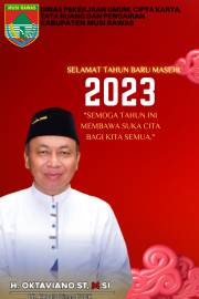 Dinas PUCKTRP kabupaten Musi Rawas Mengucapkan Selamat Tahun Baru Masehi 2023