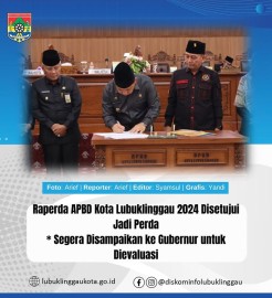 Raperda APBD Kota Lubuklinggau 2024 Disetujui Jadi Perda
