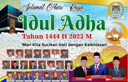 Pimpinan dan Anggota DPRD Kabupaten Musi Rawas Utara Ucapkan Selamat Idul Adha 1444 Hijriah